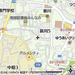 東京都三鷹市新川5丁目13-22周辺の地図