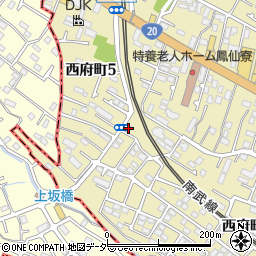 東京都府中市西府町1丁目35-8周辺の地図