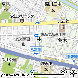 東京都江東区冬木13周辺の地図