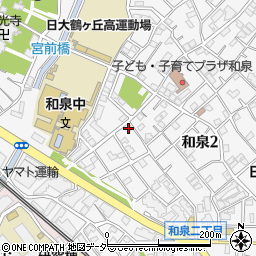 東京都杉並区和泉2丁目19-7周辺の地図