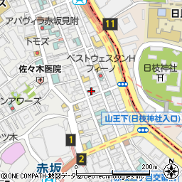 三九厨房 赤坂2号店周辺の地図