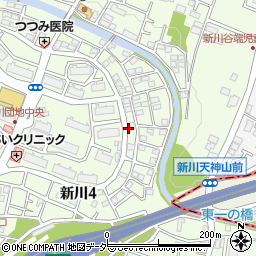 東京都三鷹市新川4丁目18周辺の地図