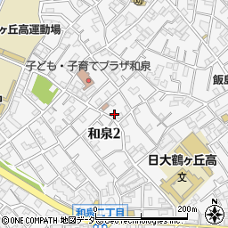 東京都杉並区和泉2丁目周辺の地図