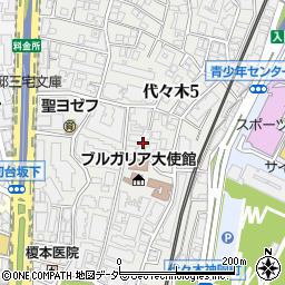 東京都渋谷区代々木5丁目32周辺の地図