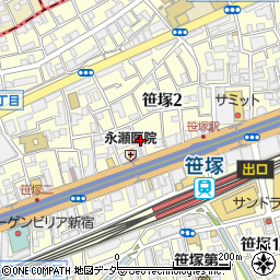 ミツヤ笹塚２丁目薬局周辺の地図