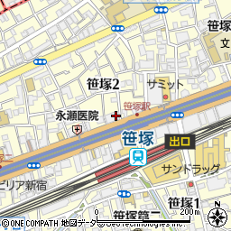 セブンイレブン渋谷笹塚２丁目店周辺の地図