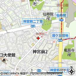 パークジャパン神宮前第２駐車場周辺の地図