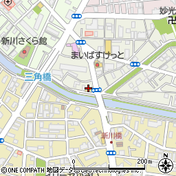 ローソンストア１００江戸川三角店周辺の地図