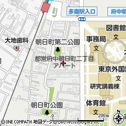 都営府中朝日町二丁目アパート周辺の地図