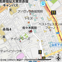 大蔵質店　赤坂店周辺の地図