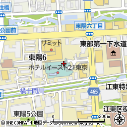 東京イースト２１駐車場周辺の地図