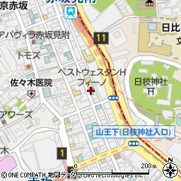 赤坂五歩一ビル周辺の地図