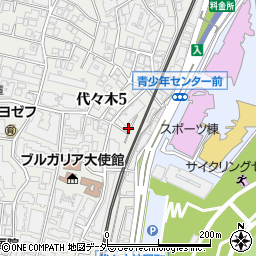 東京都渋谷区代々木5丁目42周辺の地図