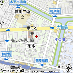 東京都江東区冬木16周辺の地図