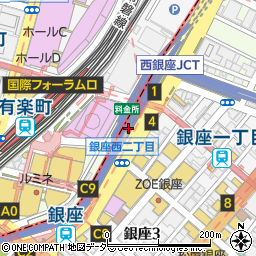東京都中央区銀座西周辺の地図