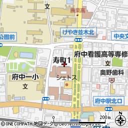 武蔵府中郵便局　荷物集荷周辺の地図