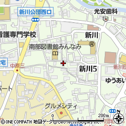 東京都三鷹市新川5丁目13-14周辺の地図