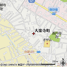 東京都八王子市大楽寺町258周辺の地図