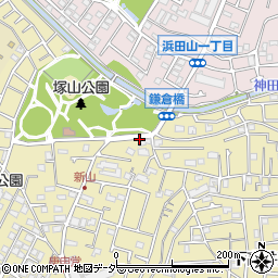 塚山公園周辺の地図