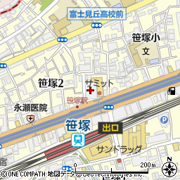 タイムズ笹塚駅前駐車場周辺の地図