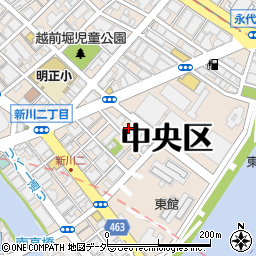 東京都中央区新川2丁目15周辺の地図
