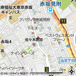 リノスペkitchen赤坂周辺の地図