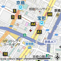ホテルアベスト銀座京橋周辺の地図