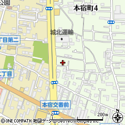 ファミリーマート府中本宿町店周辺の地図