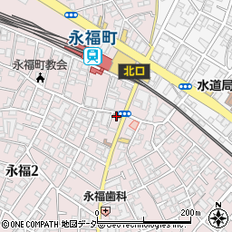 ファミリーマート永福町駅南店周辺の地図