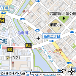 東京都中央区新川2丁目10周辺の地図