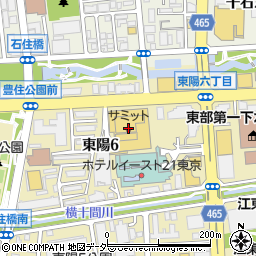 みずほ銀行サミットストアイースト２１店 ＡＴＭ周辺の地図