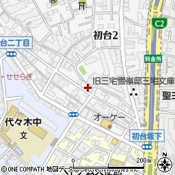 東京都渋谷区初台2丁目8-3周辺の地図
