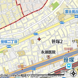 ナビパーク笹塚第１駐車場周辺の地図
