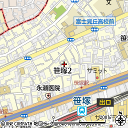 東京都渋谷区笹塚2丁目周辺の地図