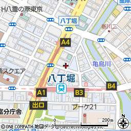 朝日新聞　銀座築地店周辺の地図