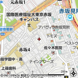 東京都港区赤坂4丁目周辺の地図