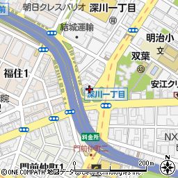 東京都江東区深川1丁目3周辺の地図