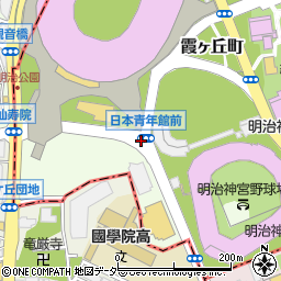 日本青年館前周辺の地図