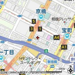 京橋通郵便局周辺の地図