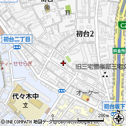 東京都渋谷区初台2丁目8周辺の地図