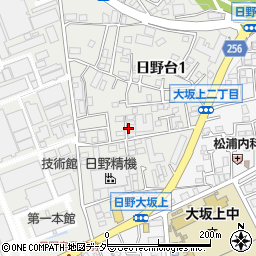 齋藤邸_日野台akippa駐車場周辺の地図