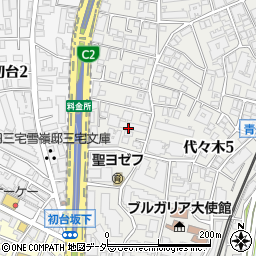 東京都渋谷区代々木5丁目18周辺の地図