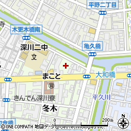 東京都江東区冬木21周辺の地図
