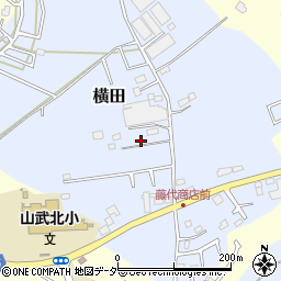 千葉県山武市横田周辺の地図