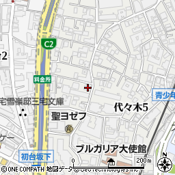 東京都渋谷区代々木5丁目18-5周辺の地図