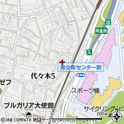 東京都渋谷区代々木5丁目47周辺の地図