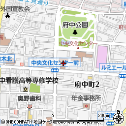 府中市立中央文化センター　ひばりホール周辺の地図