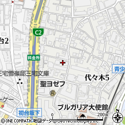 東京都渋谷区代々木5丁目18-4周辺の地図