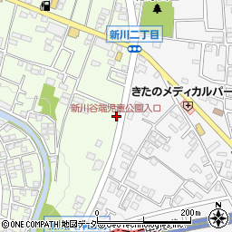 新川谷端児童公園入口周辺の地図
