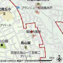 東京都世田谷区北烏山1丁目30-6周辺の地図